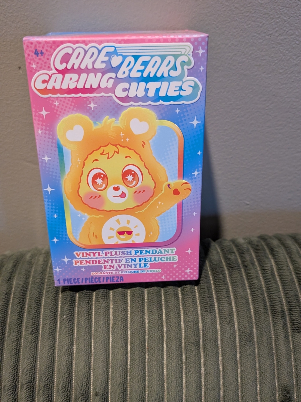 Care Bears Cuties Yellow Vinyl Plush Pendant - Care Bears